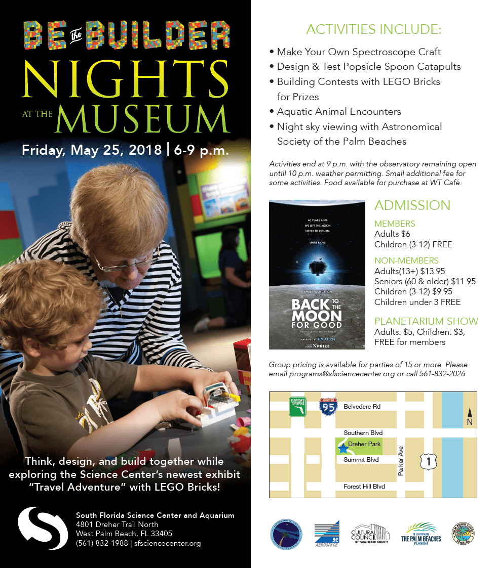 Nights at the Museum "Be the Builder" Cox Science Center and Aquarium
